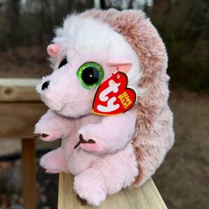 Ty Beanie Bellies Pink and Brown Hedgehog Plush